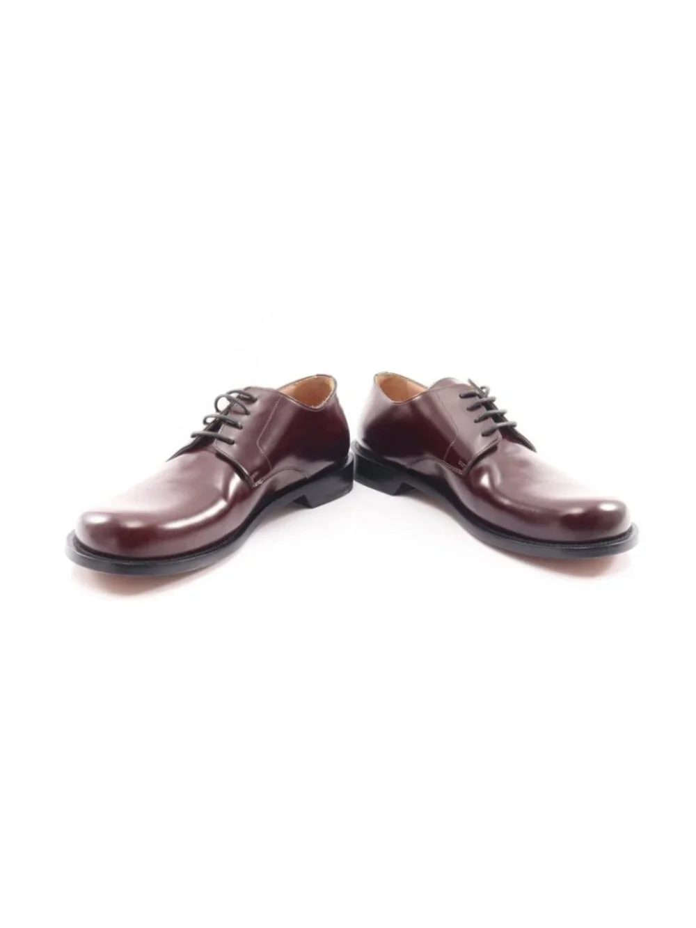 Loewe Dress Shoes Campo Derby Burgundy Leather